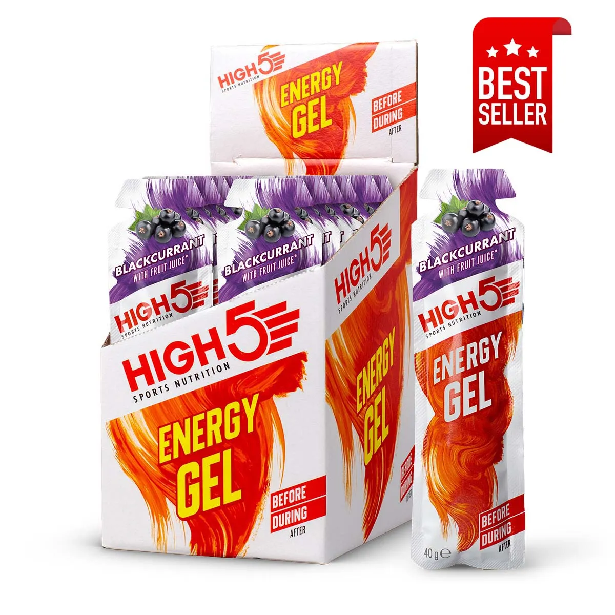 HIGH 5 ENERGY GEL BLACKCURRANT 40g x20