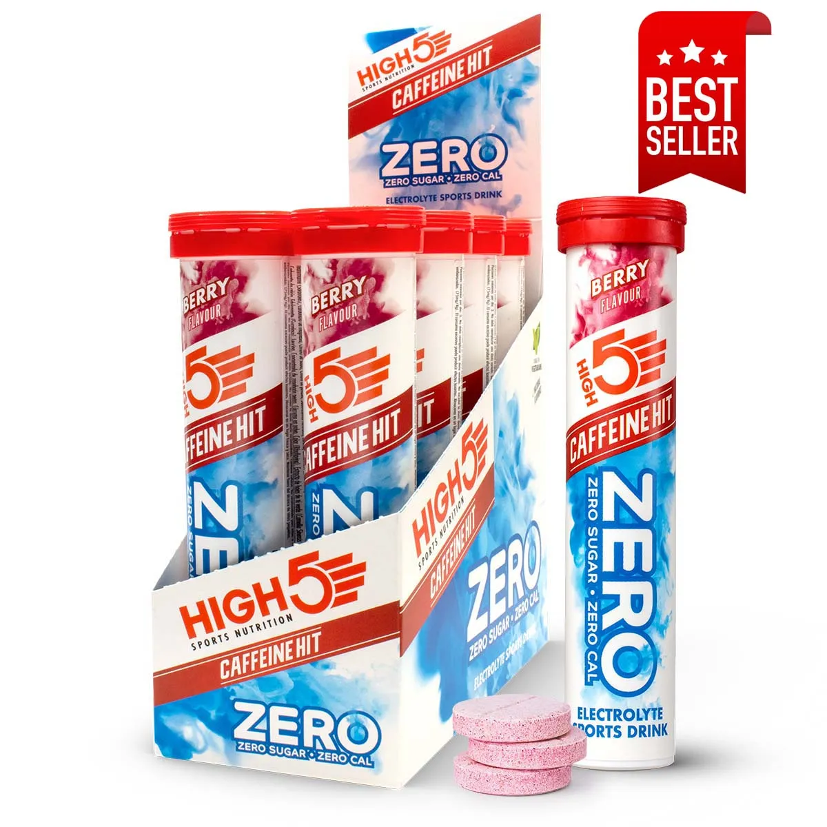 HIGH 5 ZERO SALTS CAFFEINE HIT BERRY x8