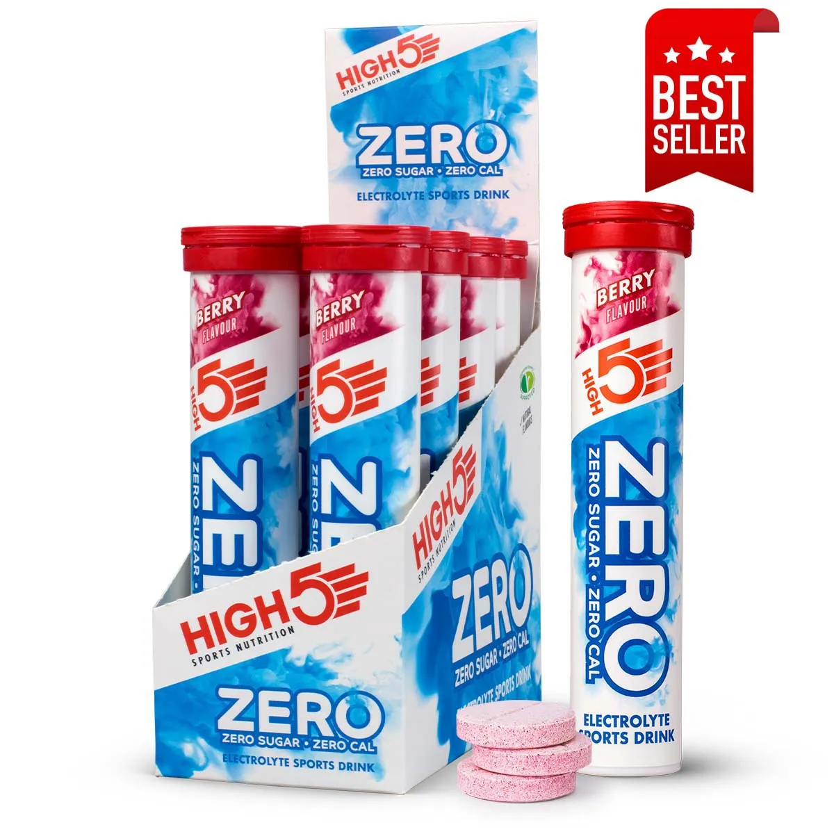 HIGH 5 ZERO SALTS TUBE BERRY x8 ELECTROLYTE SPORTS DRINK