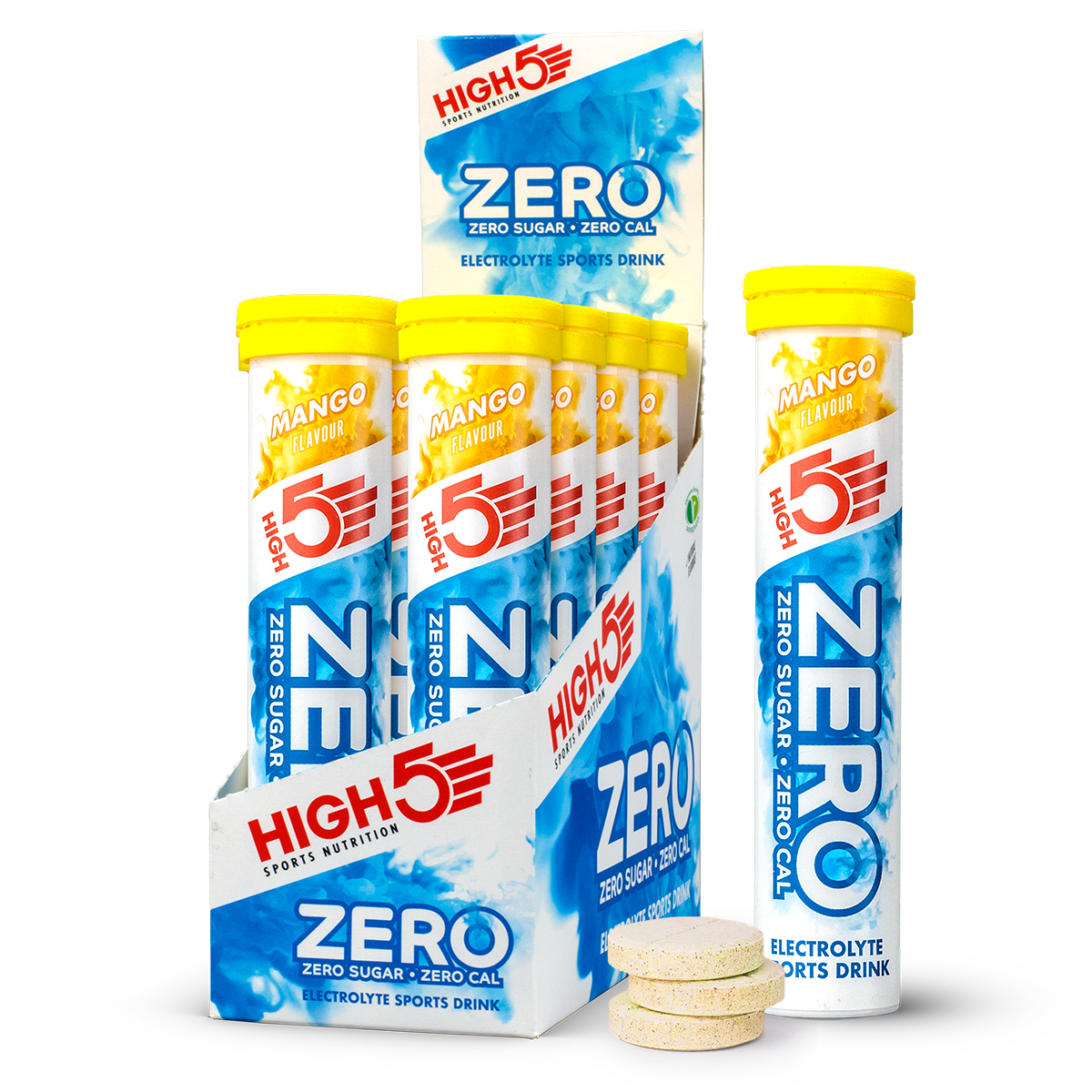 HIGH 5 ZERO SALTS TUBE MANGO x8 ELECTROLYTE SPORTS DRINK