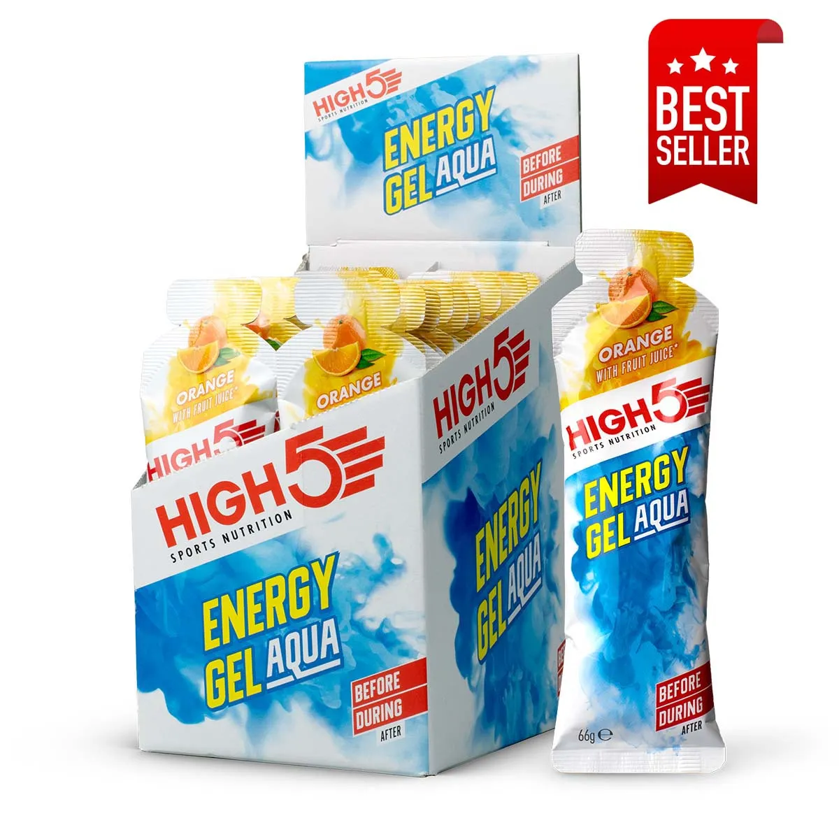 HIGH 5 ENERGY AQUA GEL 66g ORANGE x20
