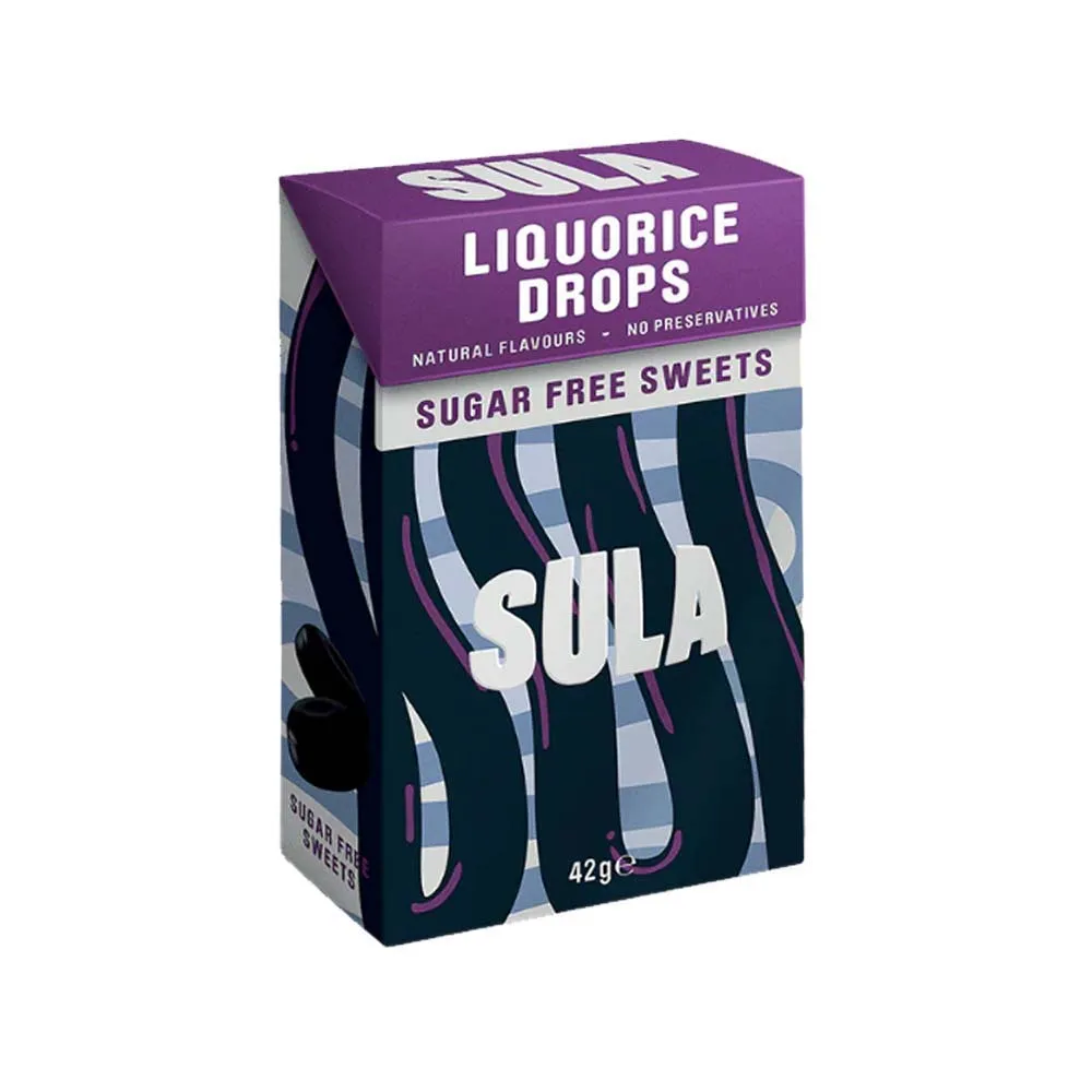 SULA SUGAR FREE LIQUORICE SWEETS x14