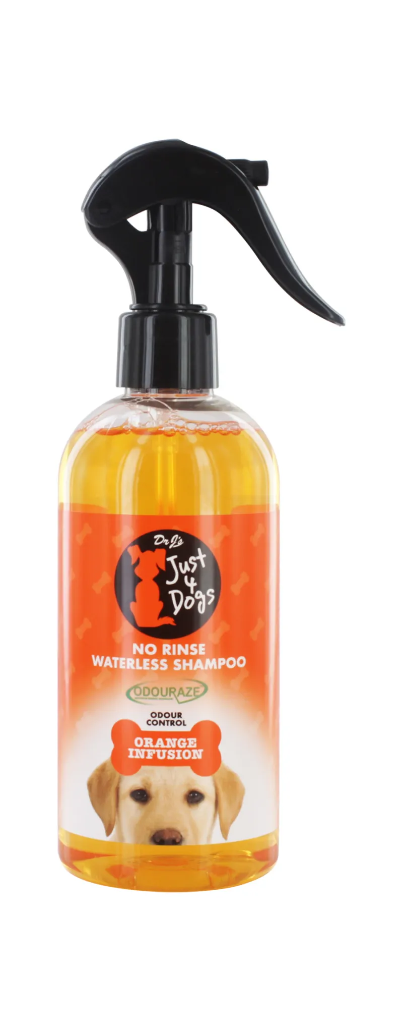 JUST 4 DOGS 2 IN 1 NO RINSE WATERLESS SHAMPOO 300ml