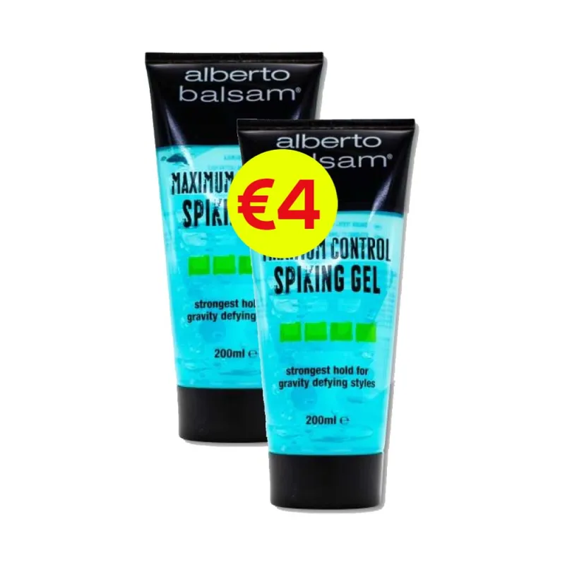 ALBERTO BALSAM STYLING GEL MAXIMUM CONTROL 200ml TWIN PK