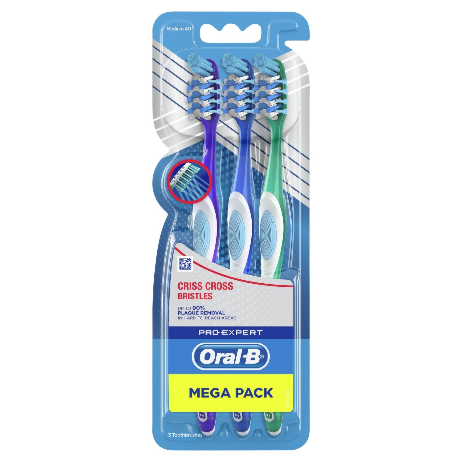 ORAL B PRO EXPERT CRISS CROSS 3pk T/BRUSHES