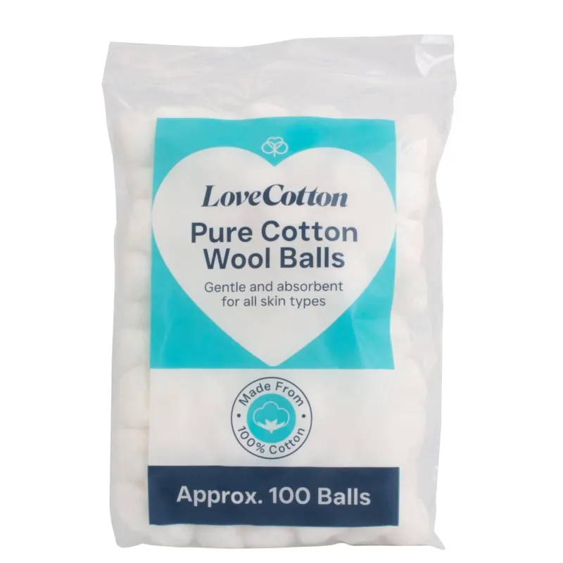 LOVE COTTON WOOL BALLS 100s
