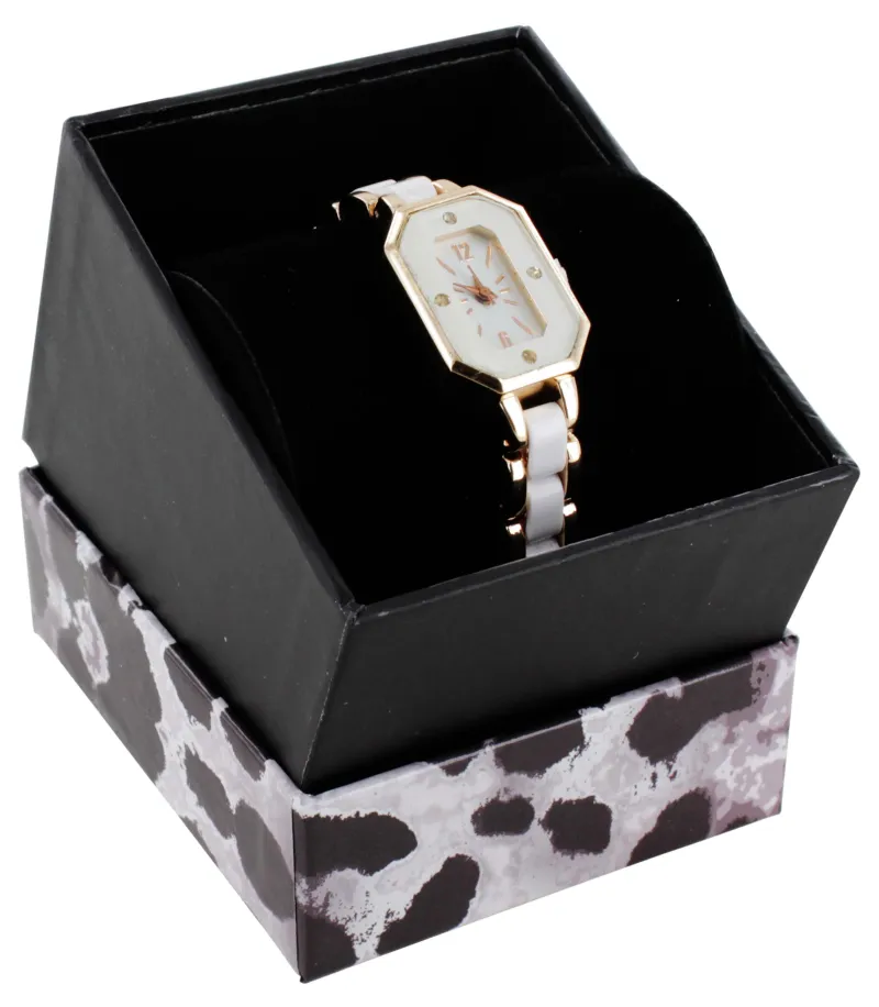 79072 DAINTY WHITE 4 DIAMONTE WATCH