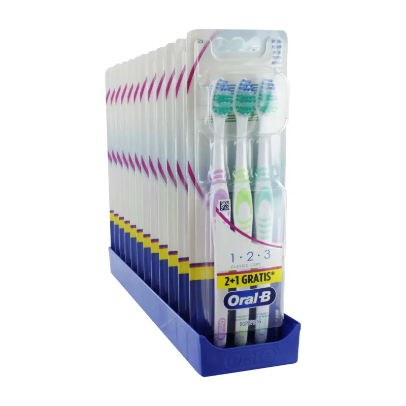 ORAL B CLASSIC CARE 3 PACK MED 35 T/BRUSHES x12