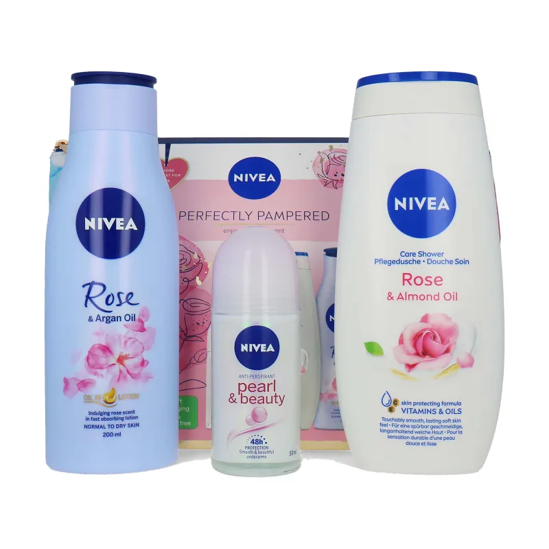 NIVEA PERFECTLY PAMPERED 4pce BAG SET