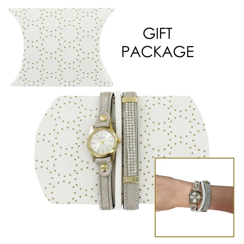 MOON DOVE WATCH BRACLET GIFT BOX IN POUCH