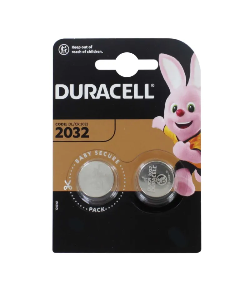DURACELL CR-2032 LITHIUM BATTERY TWIN PACK x 10