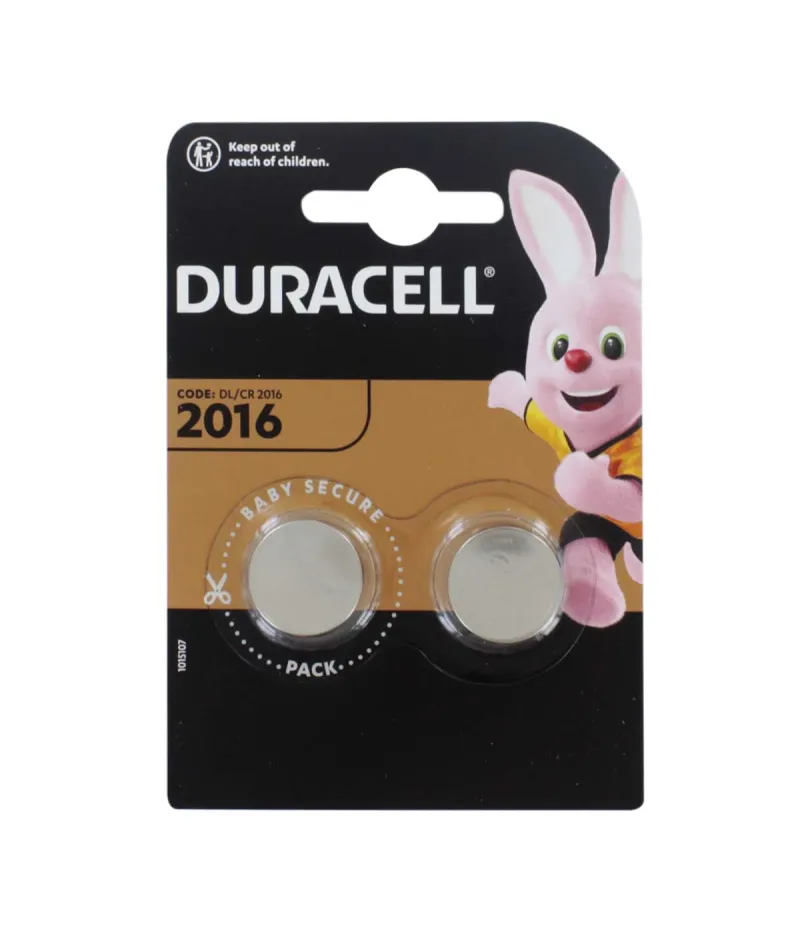 DURACELL CR-2016 LITHIUM BATTERY TWIN PACK