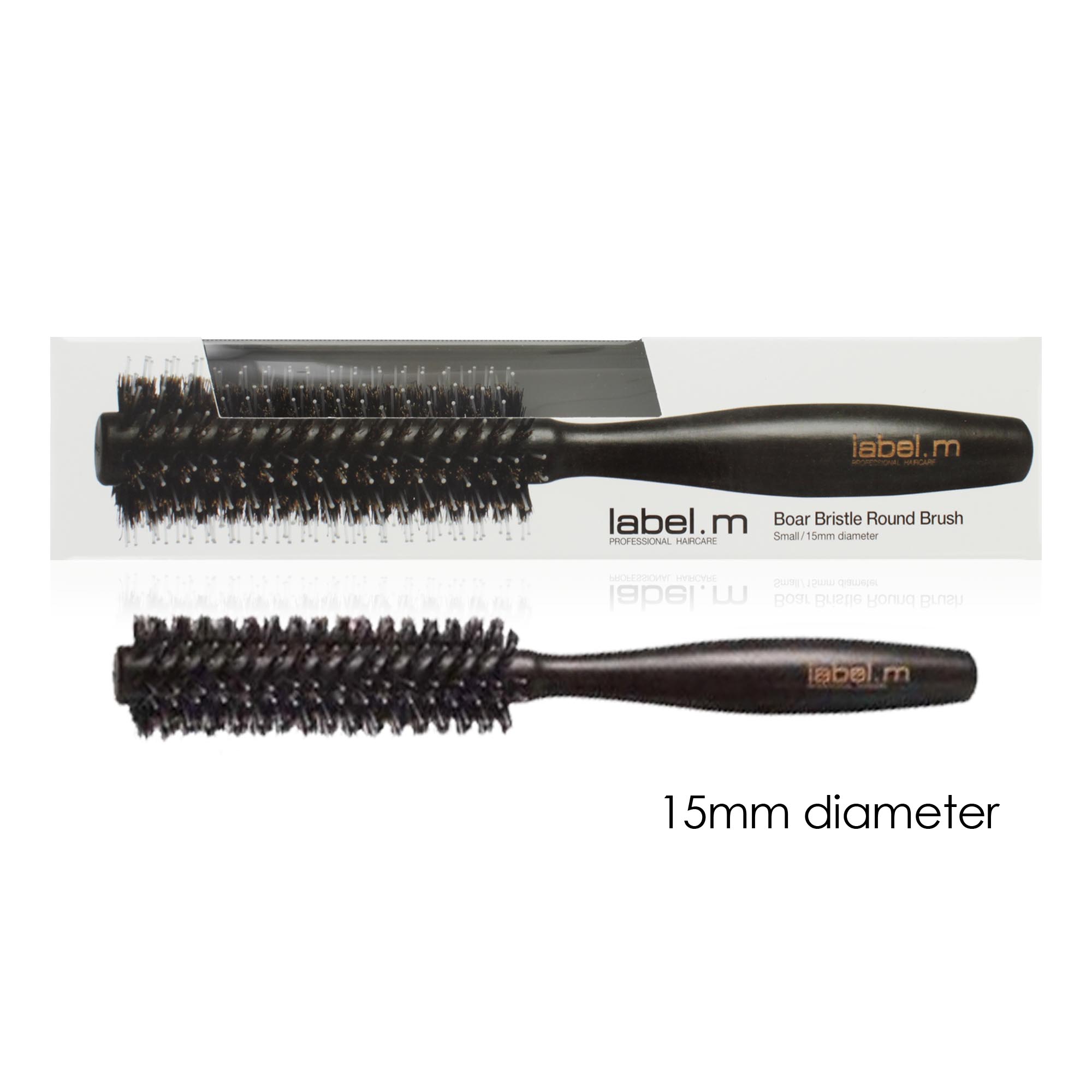 LABEL M BOAR BRISTLE ROUND BRUSH 15mm SMALL