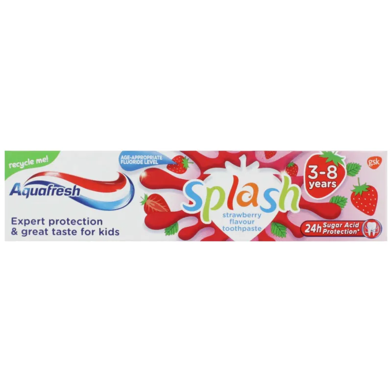 AQUAFRESH SPLASH STRAWBERRY TOOTHPASTE 50ml
