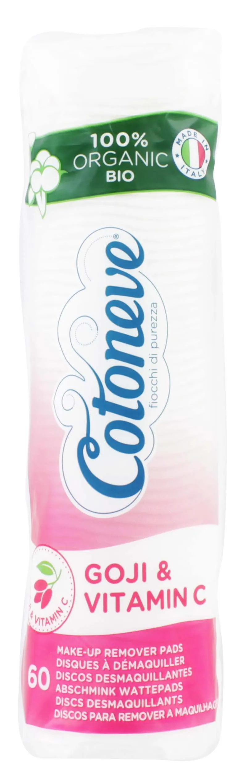 COTONEVE 60 COTTON DISCS ORGANIC GOJI BERRIES x12