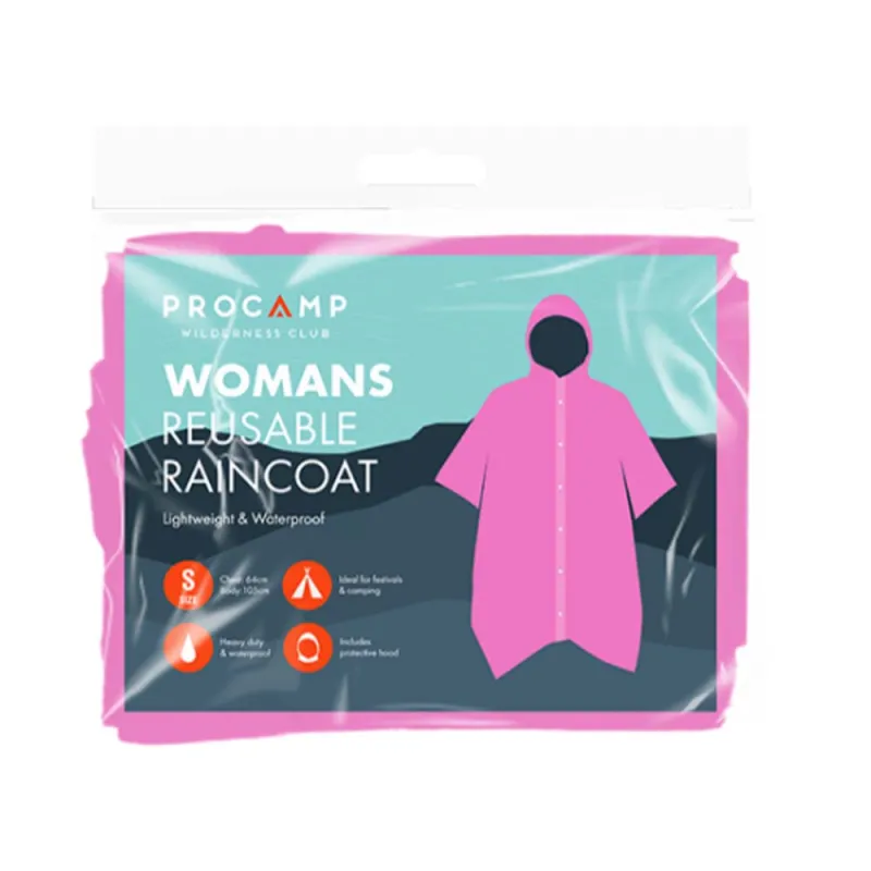 WOMANS REUSEABLE RAINCOAT PONCHO
