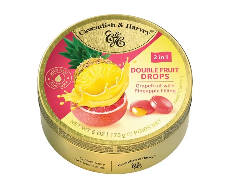 CAVENDISH & HARVEY GRAPEFRUIT PINEAPPLE DROPS 175g x 9