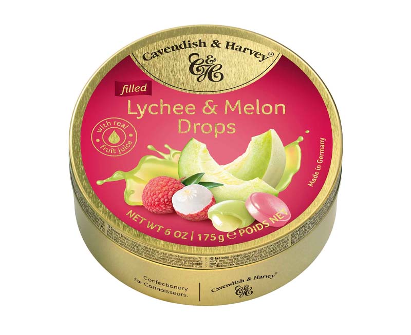 CAVENDISH & HARVEY LYCHEE & MELON DROPS 175g
