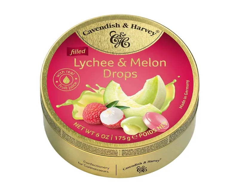 CAVENDISH & HARVEY LYCHEE & MELON DROPS 175g