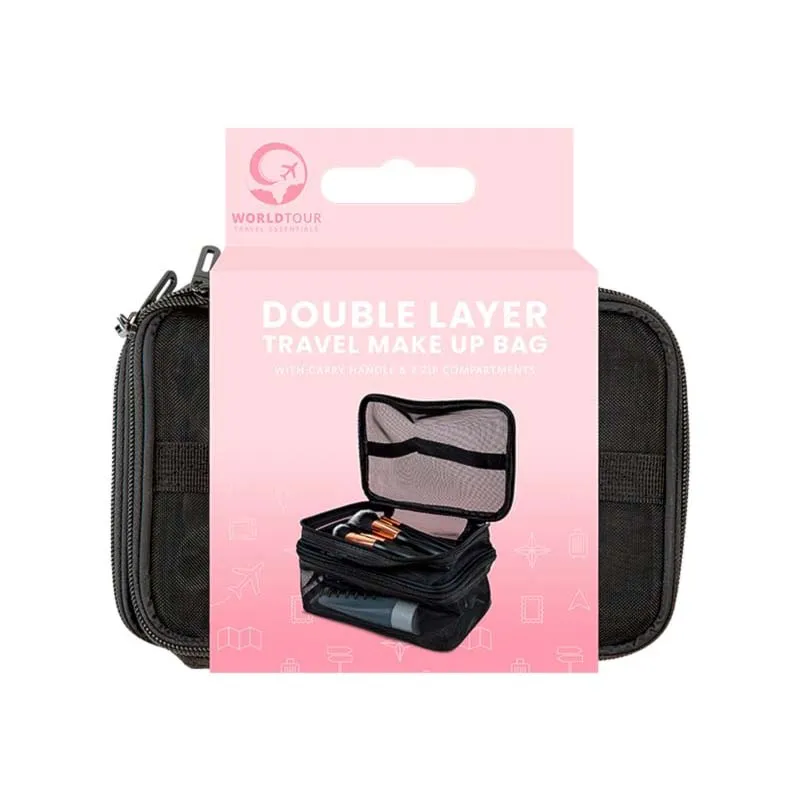 TRA12985OB DOUBLE LAYER TRAVEL MAKEUP BAG