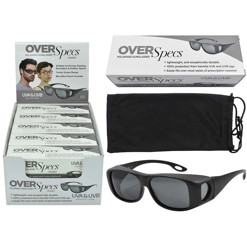 OVERSPECS SUNGLASSES MATTE BLK x10