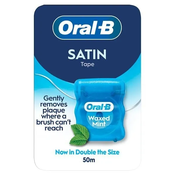 ORAL B SATIN TAPE WAXED MINT 50m