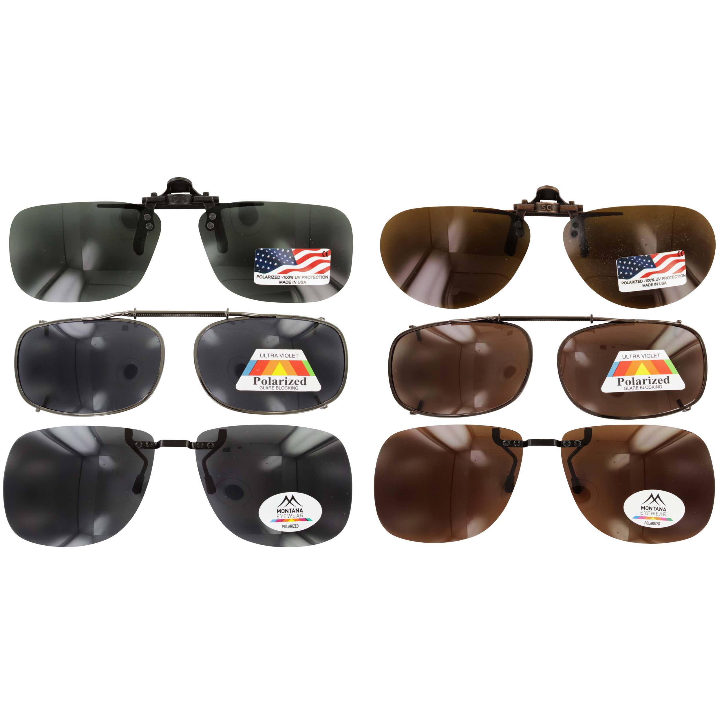 POLARIZED CLIP ON SUN GLASSES