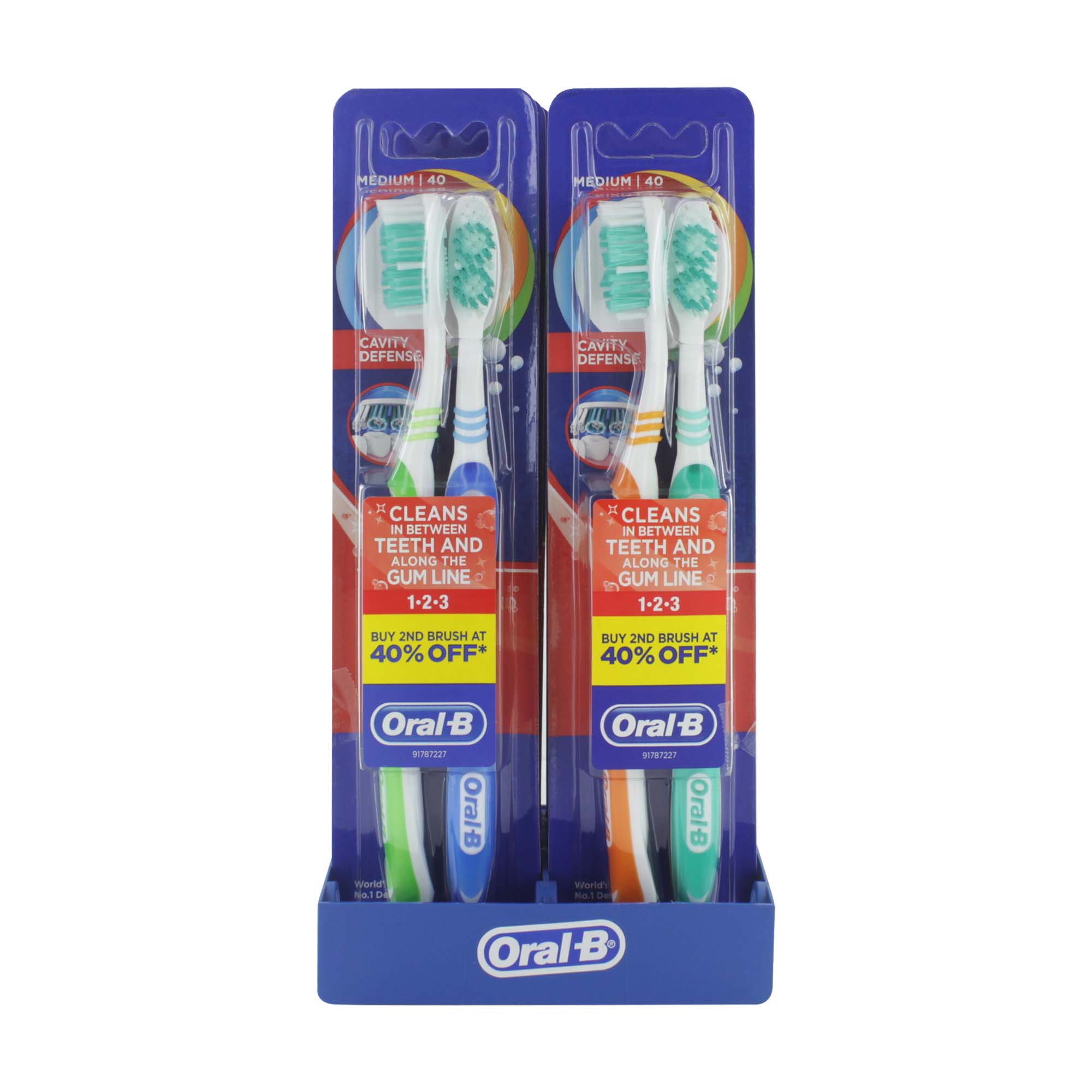 ORAL B CLASSIC 123 CARE TWIN TOOTHBRUSH