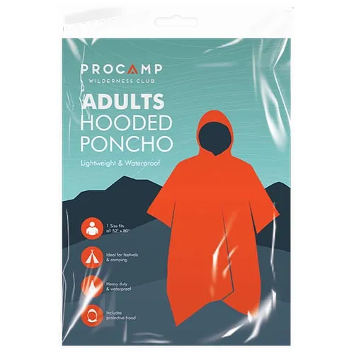 CAM0774 ADULT HOODED  PONCHO x24