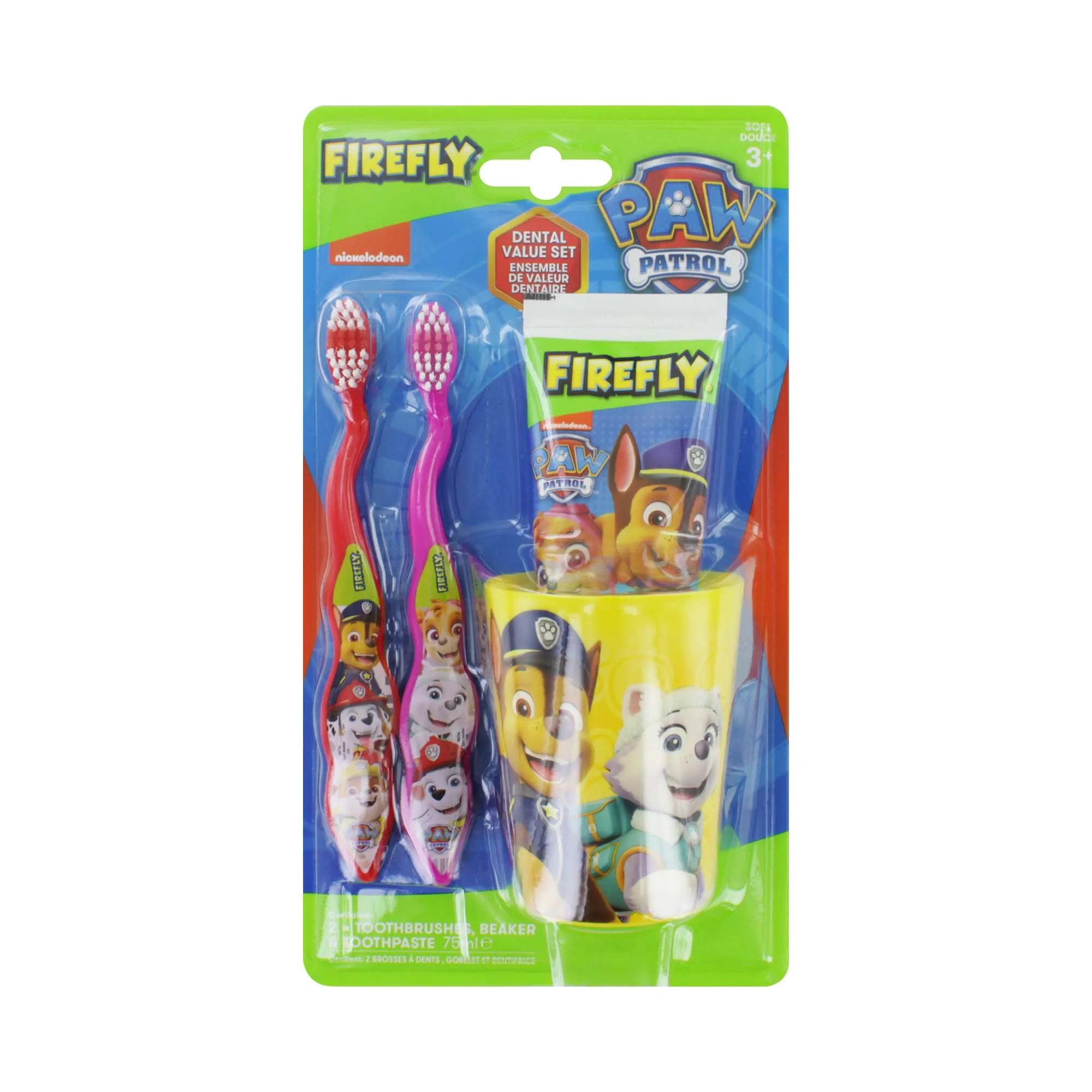 PAW PATROL KIDDY TOOTHBRUSH BEAKER & TOOTHPASTE SET