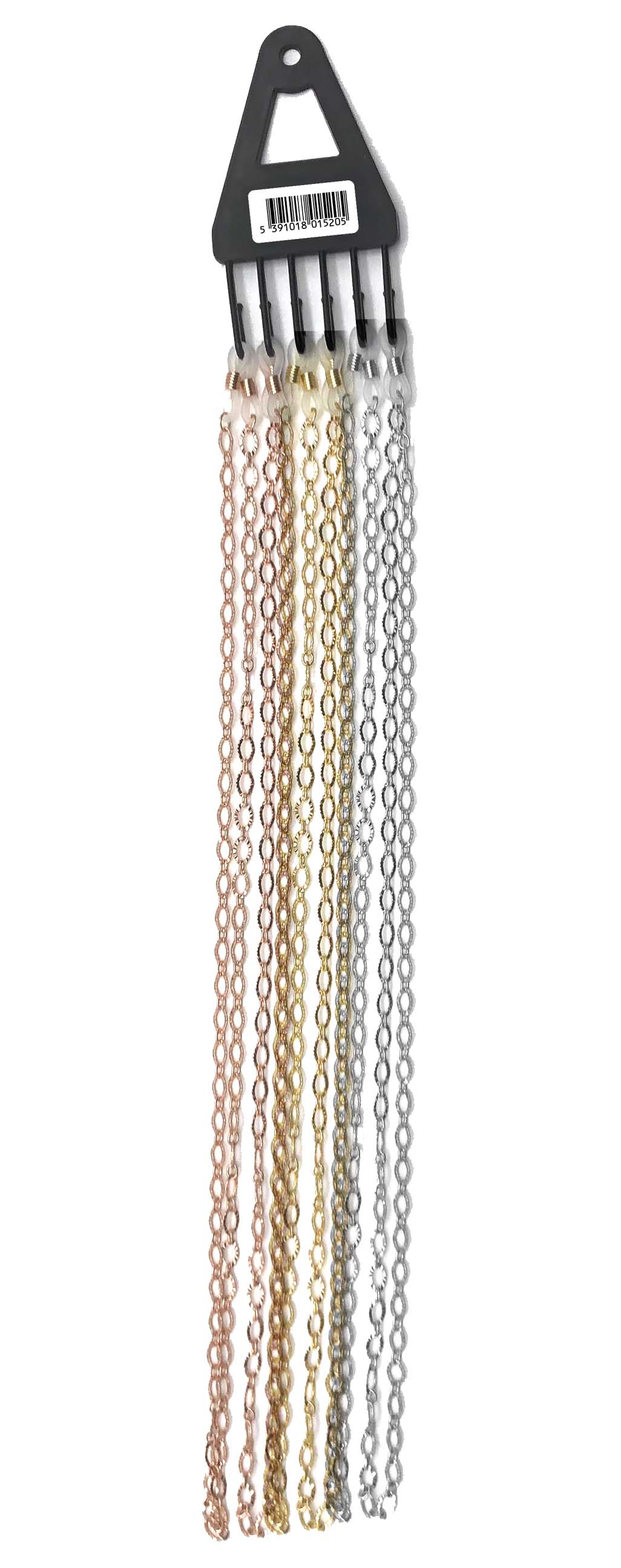 GLASS CHAINS ASSORTED ON CARD x12