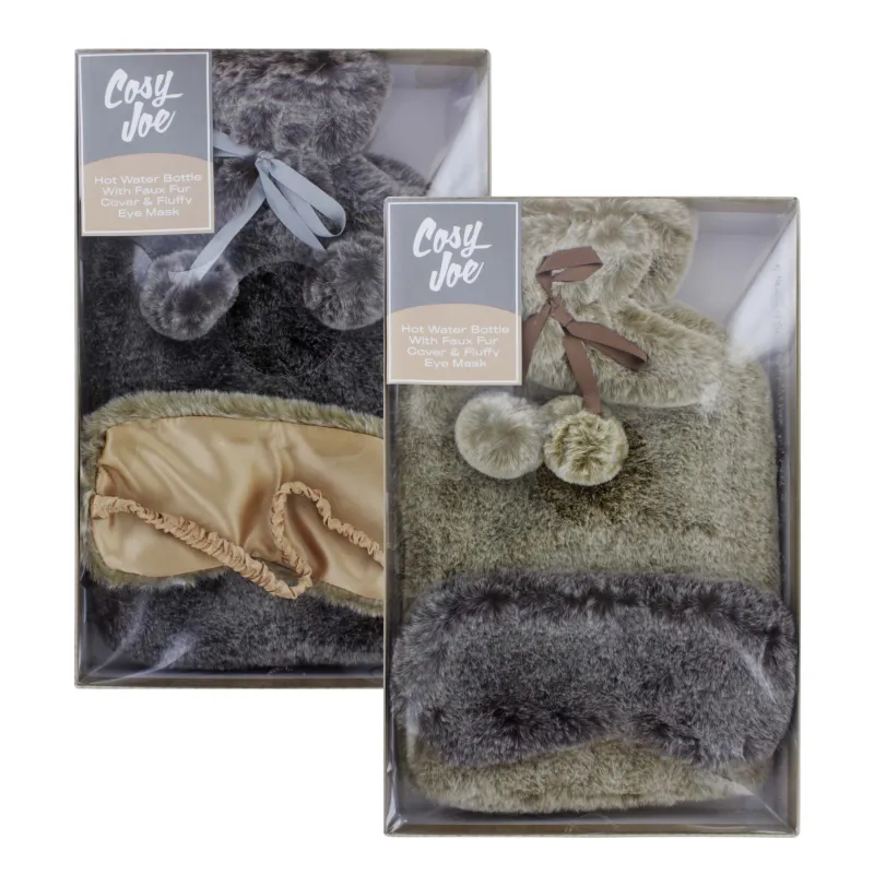 COSY JOE HOT WATER BOTTLE & EYE MASK SET***special