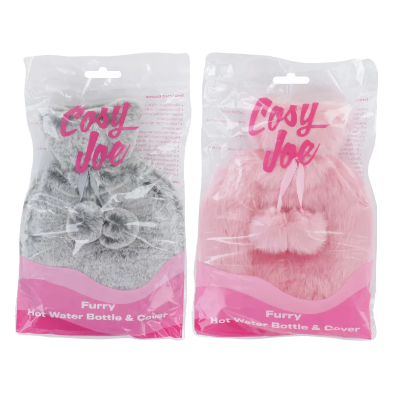 COSY JOE ROUND COVERED HOT WATER BOTTLE 1L