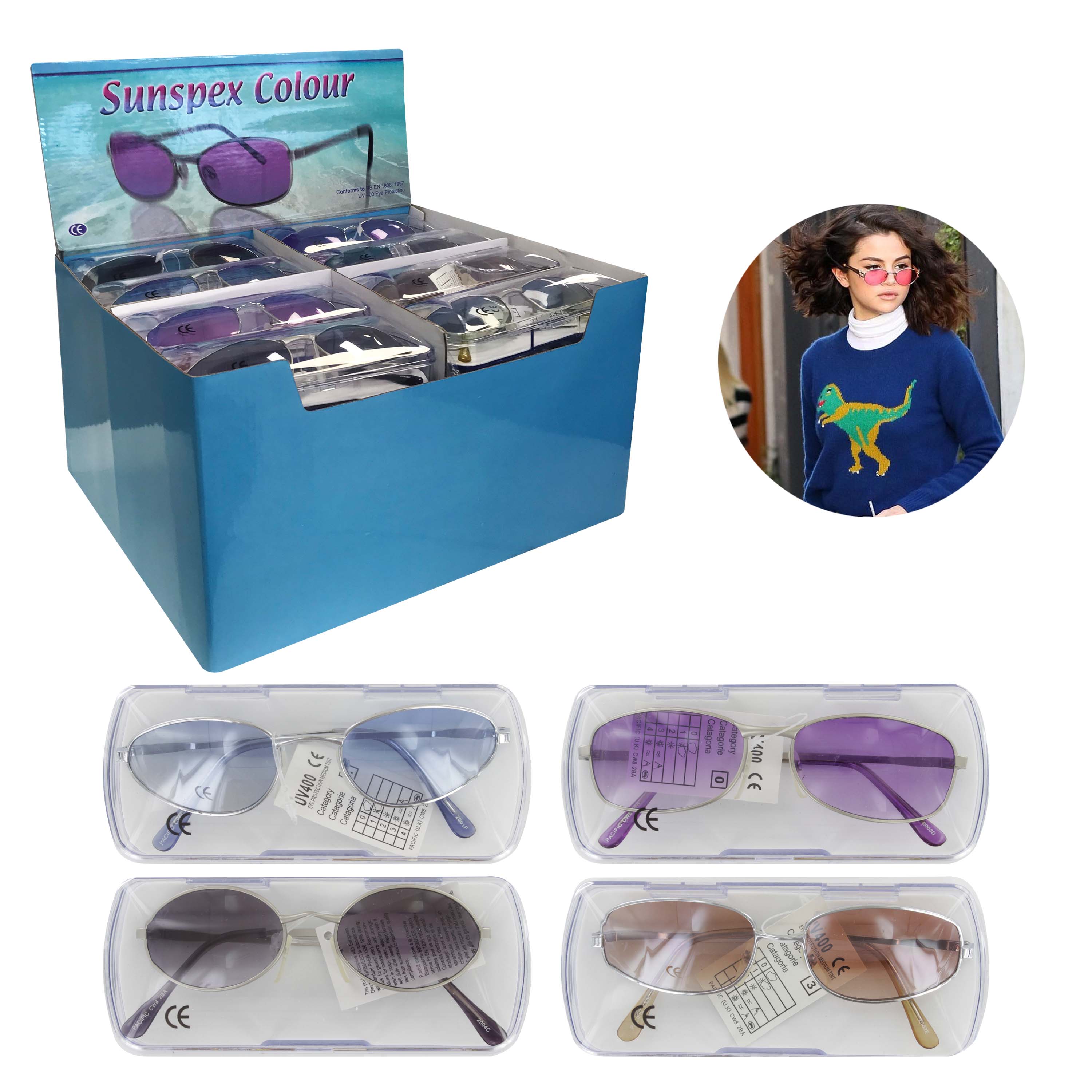 SUNSPEX COLOUR LENS SUNGLASSES x40