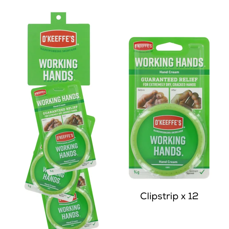O'KEEFFE'S WORKING HANDS POT 96g CLIPSTRIP X 6  7044003