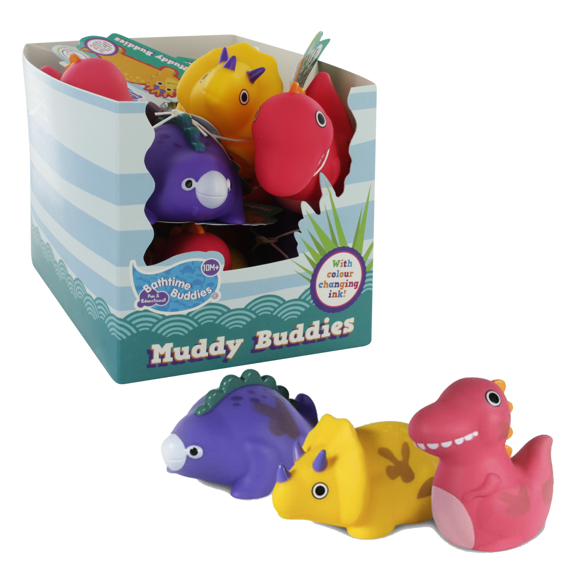 100/168 MUDDY BUDDIES BATHTIME DINOS x12