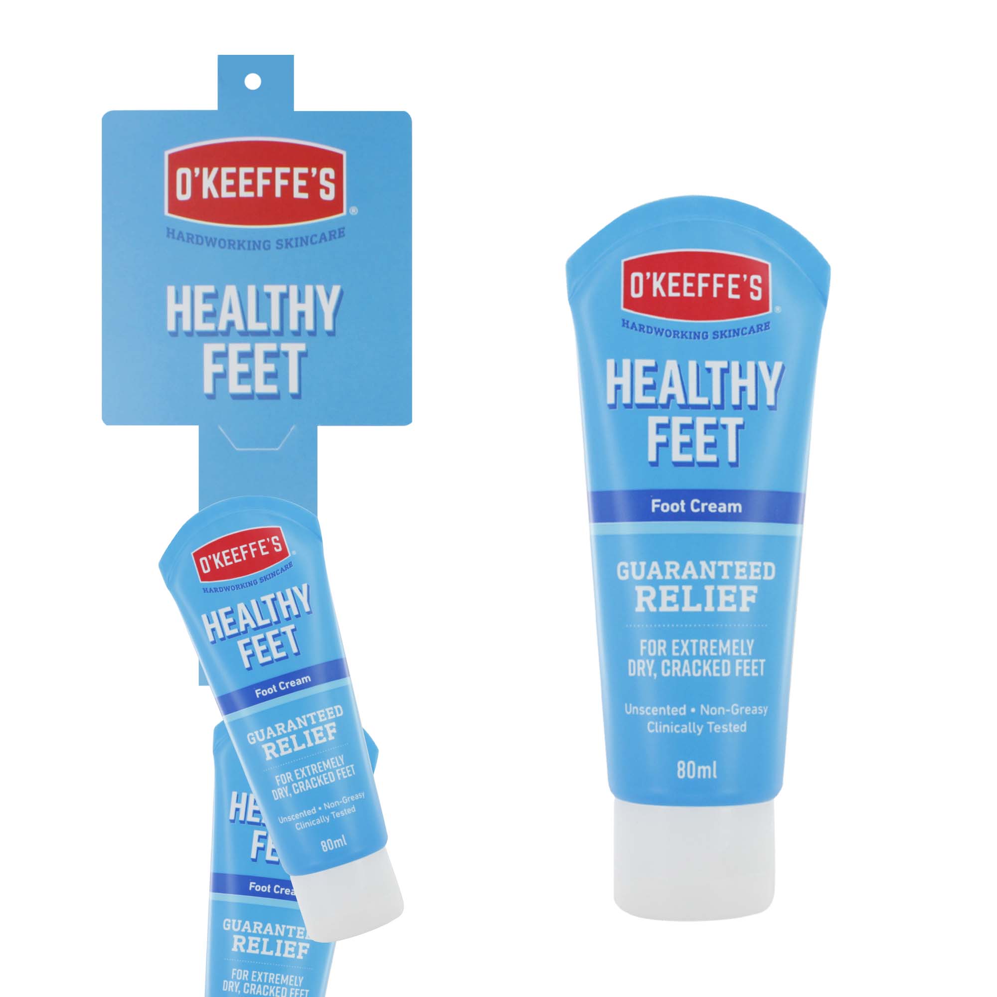 O'KEEFFE'S HEALTHY FEET FOOT CREAM TUBE 85g CLIPSTRIP x 6  114871