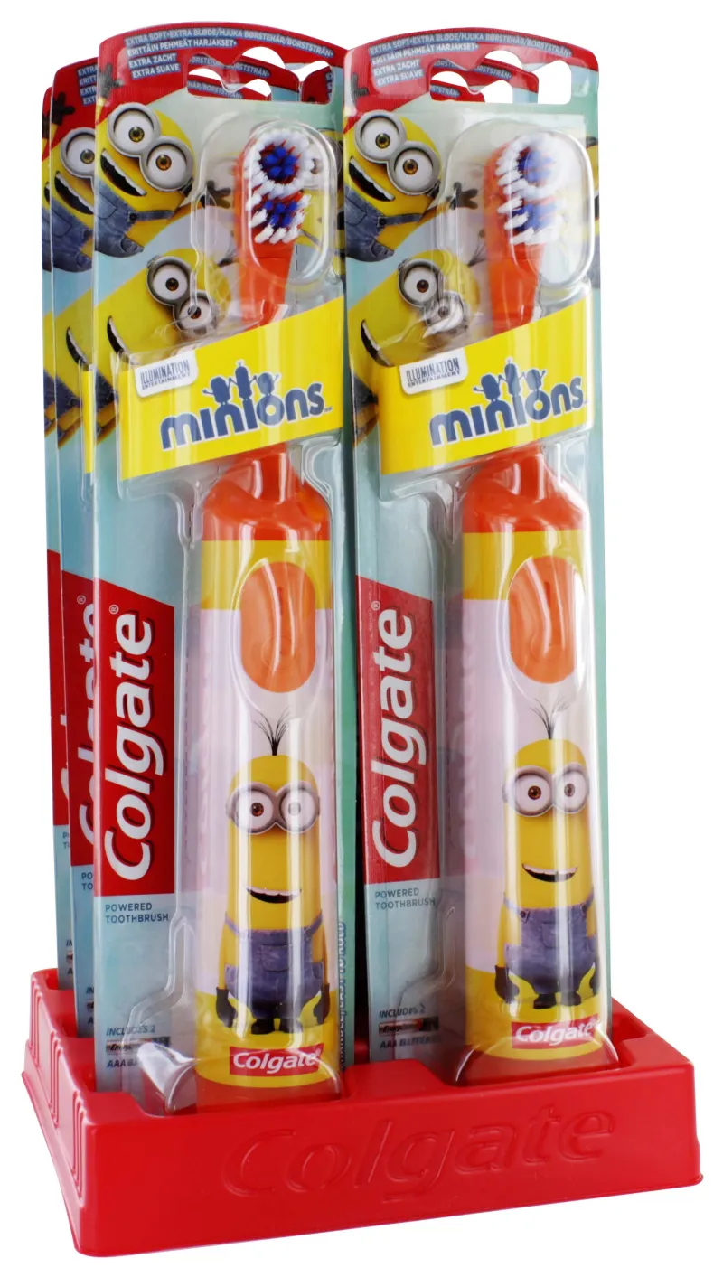 COLGATE MINION BATTERY OPERATED TOTOHBRUSH x 6