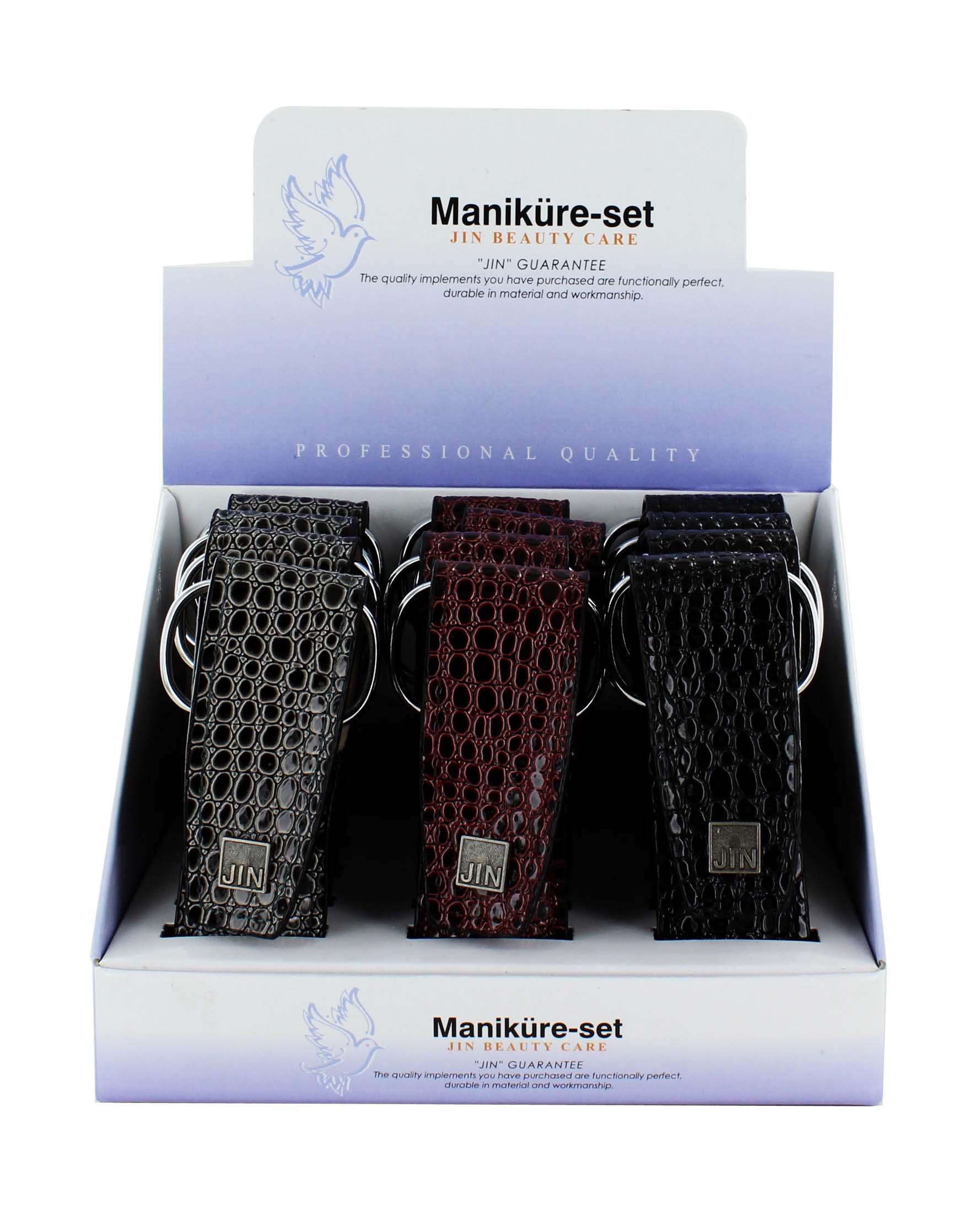 BUTTON CLASP SLIMLINE MANICURE SET x12