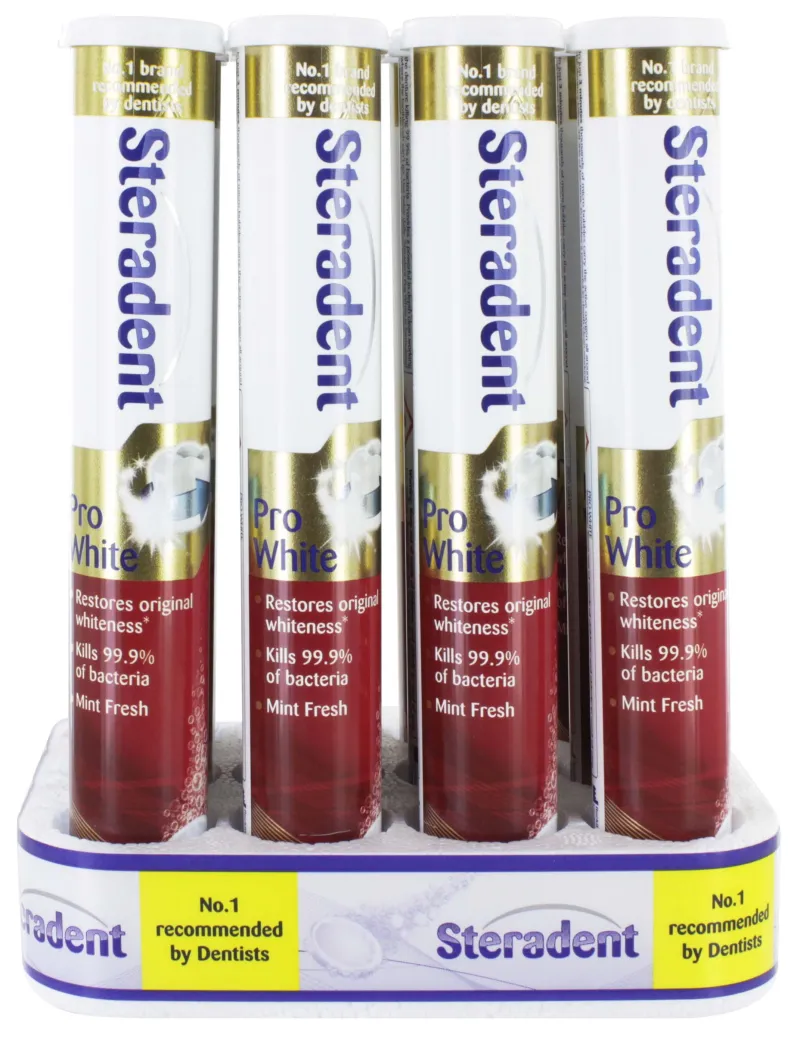 STERADENT 30 DENTURE TABLETS PRO white