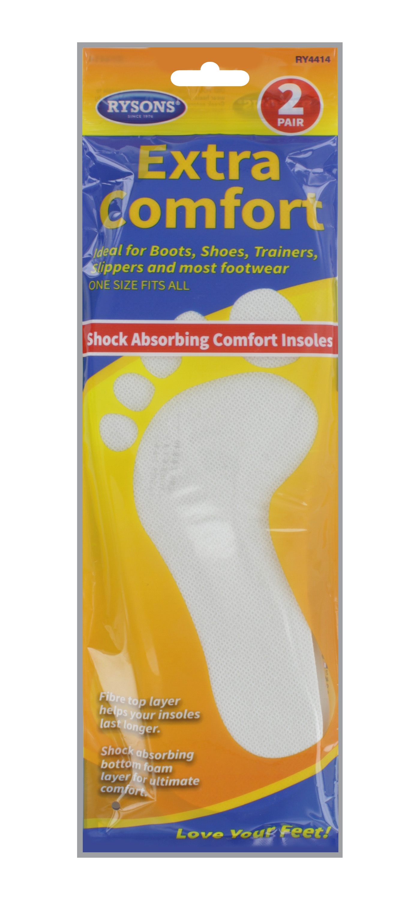 RYSONS 2 PAIR EXTRA COMFOFT INSOLES