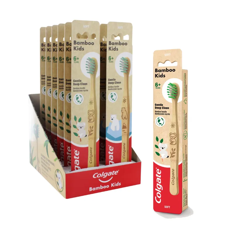 COLGATE KIDS BAMBOO SOFT TOOTHBRUSH x12