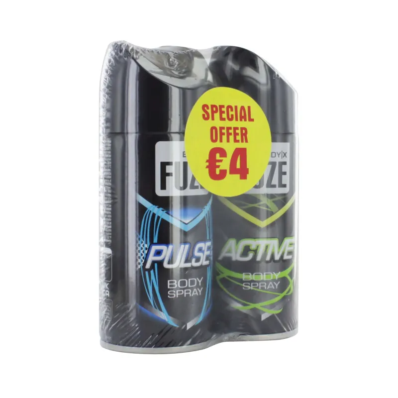 FUZE  MENS BODY SPRAY 150ml twin pk