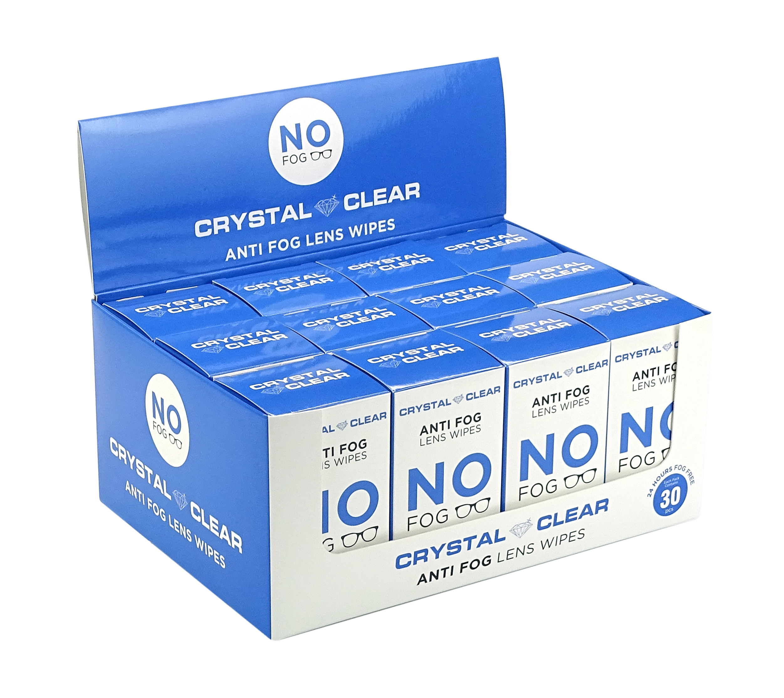 CRYSTAL CLEAR ANTI FOG WIPES