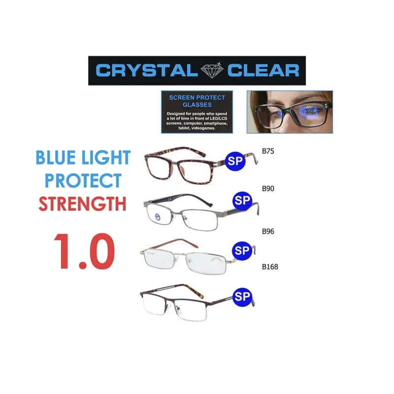 CRYSTAL CLEAR READERS BLUE light protect glasses 1.0