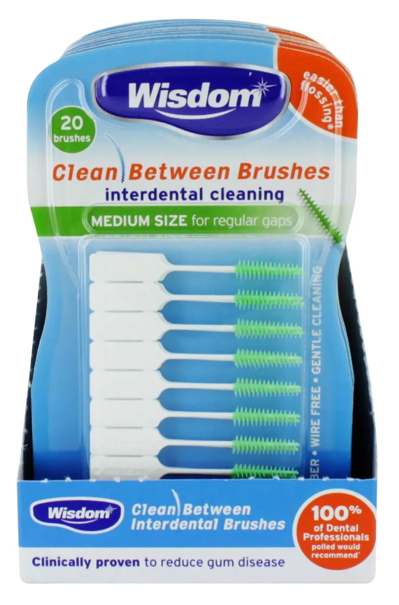 WISDOM CLEAN BETWEEN BRUSHES medium green x12