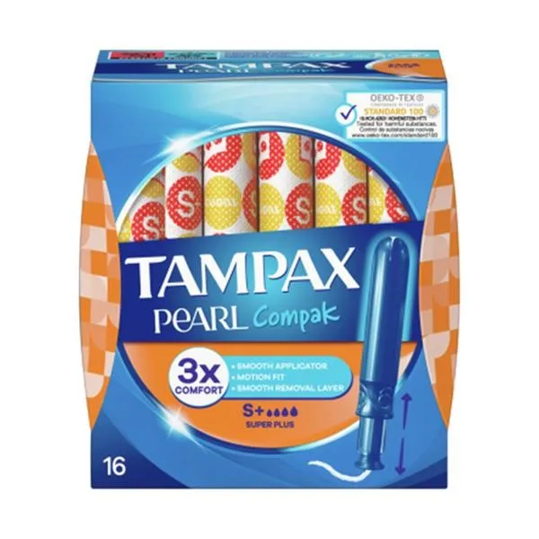 TAMPAX COMPAK PEARL SUPER PLUS 16s