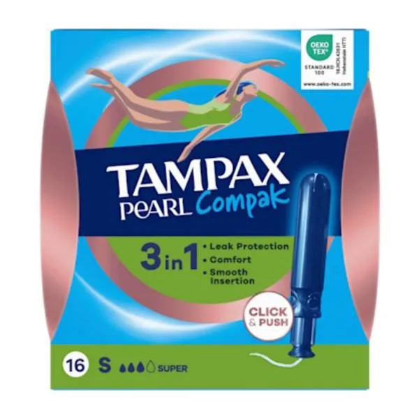 TAMPAX COMPAK PEARL SUPER 16s