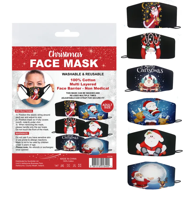 XMAS FACE MASK 3 PLY ADULT