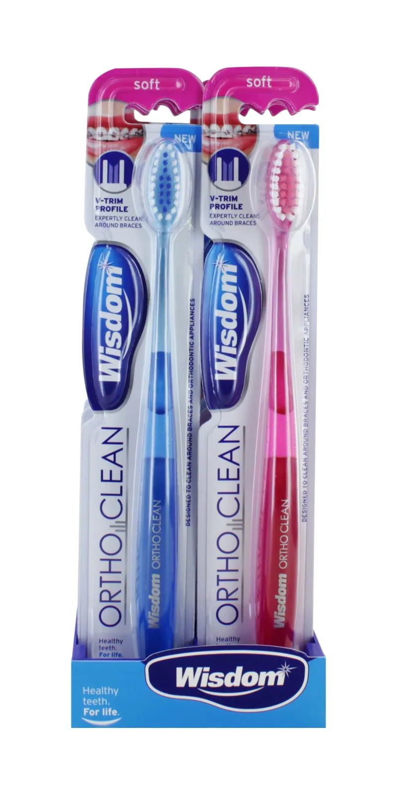WISDOM ORTHODONTIC SOFT TOOTHBRUSH x 10